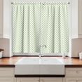 thumbnail image 2 of Ambesonne Green Kitchen Curtains, Vintage Retro Polka Dots, 55"x39", Pale Green and White, 2 of 3