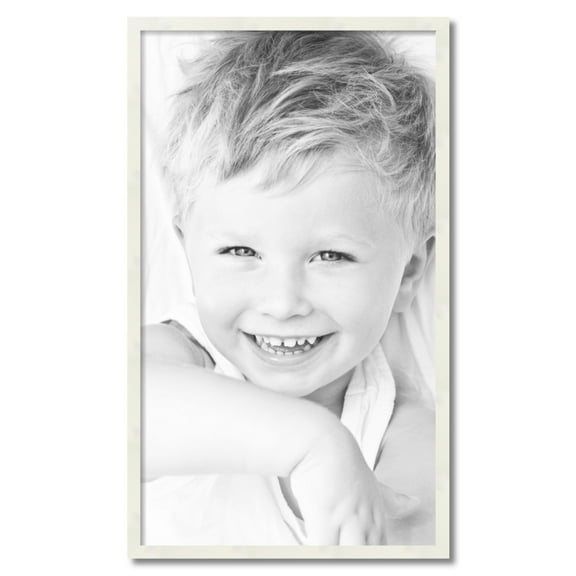 ArtToFrames 22" x 38" White Picture Frame, 22x38 inch White Wood Poster Frame (WOM-5140)