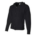 thumbnail image 2 of Jerzees Adult NuBlend Full Zip Hooded Sweatshirt, 2X, Black, 2 of 2