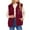Wine, variant on Diufon Fleece Vest Women Casual Sleeveless Lapel Collar Full Zip Jackets Fall Winter Warm Outerwear with Pockets