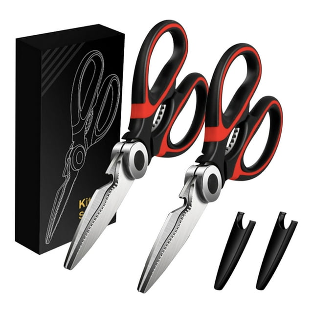 Dvkptbk Kitchen Scissors Kitchen Shears Kitchen Shears for Food Sharp Stainless Steel Kitchen Scissors All-Purpose Heavy Duty Scissors Essential in Kitchen Gadgets Dishwasher Safe Kitchen Essentials