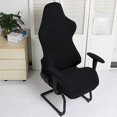 thumbnail image 2 of Funda para silla de juego (negra), funda para silla de ordenador de oficina, funda elástica de licra para sillón de carreras, funda para silla de juego, 2 of 5