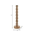 thumbnail image 2 of Sagebrook Home 17589-02 15 in. Textured Wood Taper Candle Holder, Brown, 2 of 9