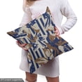 thumbnail image 5 of Ambesonne Leaf Print Fabric by the Yard, Botany Nostalgia Leaves, 5 Yards, Fawn Indigo and Dusk, 5 of 5