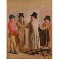 thumbnail image 2 of Benjamin Marshall 12x14 Gold Ornate Wood Frame and Double Matted Museum Art Print Titled - The Jockey Frank Buckle, the Owner-Breeder John Wastell, His Trainer Robert Robson, and a Stable-La, 2 of 4