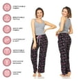 thumbnail image 3 of 2 Pack: Women’s Ultra-Soft Fleece Comfy Stretch Pajama Lounge Pants Fleece Sleepwear, 3 of 7