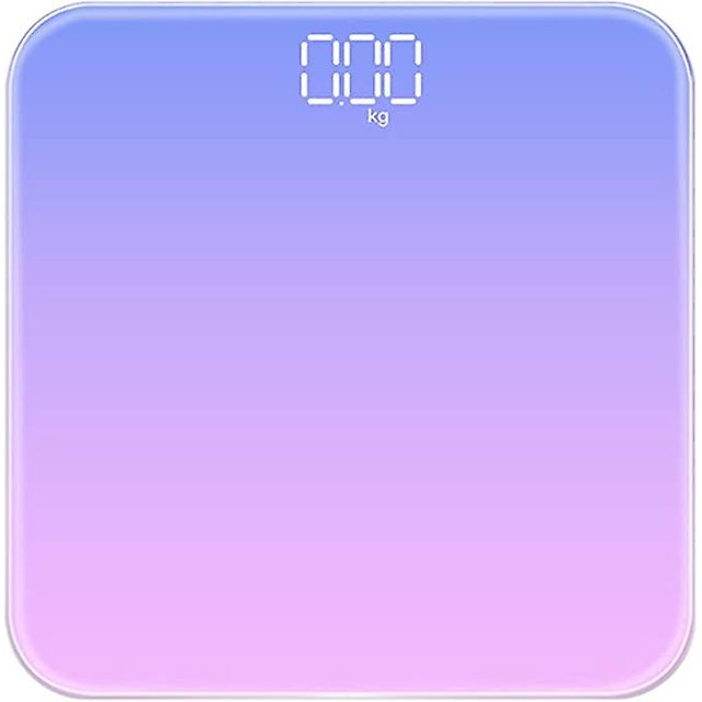 Balance Électronique Multifonctionnelle Dégradé Violet Balance Intelligente 26*26 cm