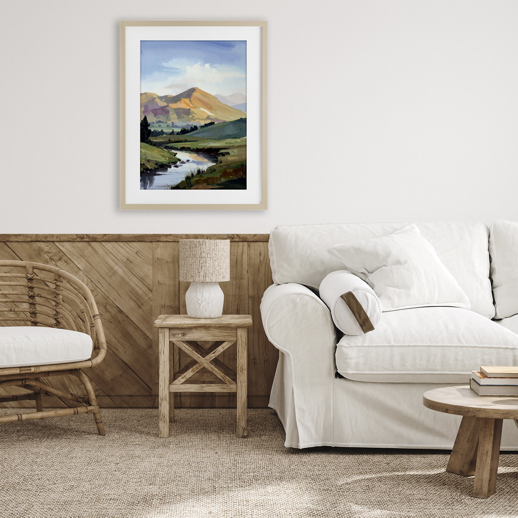 Stupell Industries Across The Valley Birch Framed Print Under Glass, design by Alonza Saunders