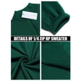 thumbnail image 4 of COOFANDY Mens Slim Fit 1/4 Zip Up Mock Neck Polo Sweater Casual Long Sleeve Sweater Pullover Sweaters, 4 of 6