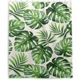 thumbnail image 2 of FREEAMG Exotic Palm Leaves Shower Curtain Waterproof Washable Bathroom Shower Curtain Polyester Cloth Fabric Bathroom Decor Set with 12 Hooks, 60x72 inches, 2 of 6