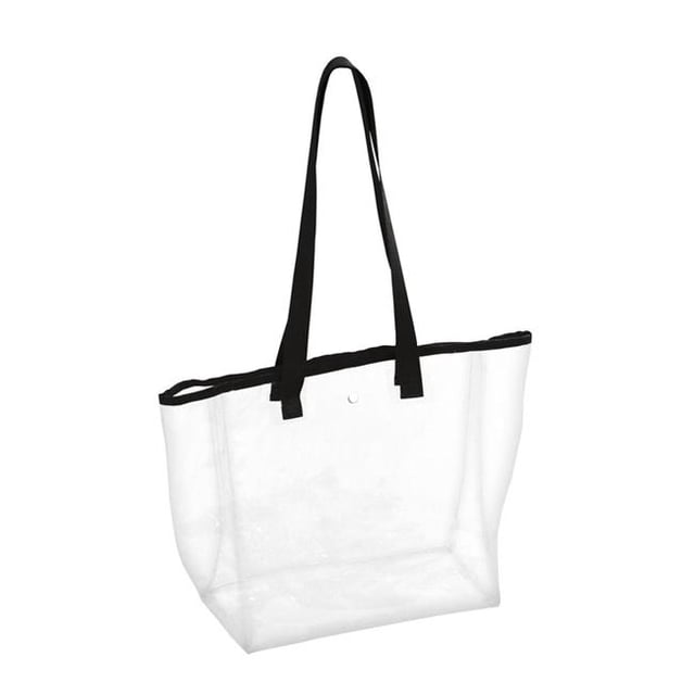 Logo Chaise 001-65P-BLACK Sac Transparent de Stade, Noir Uni