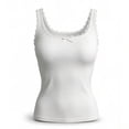 thumbnail image 7 of Cotton Tank Tops Blouses for Women Women Lace Ribbed Knit Cami Teen Girls Cute Sleeveless Casual Soft Stretchy Tank Tops Summer Undershirt White L, 7 of 7