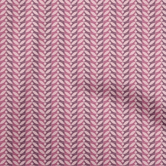 oneOone Cotton Poplin Rose Pink Fabric Asian Block Print Sewing Material Print Fabric By The Yard 56 Inch Wide