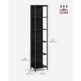 thumbnail image 7 of 6-Tier Bookshelf, LED Display Shelf with Dimmable Lights, Steel Frame, 11.9 x 15.7 x 70.3 Inches, for Living Room, Bedroom, 7 of 7