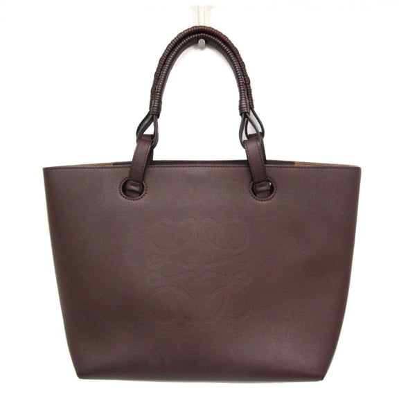 Pre-Owned Loewe Anagram A717S72X02 Women's Leather Handbag,Tote Bag Wine (Good)