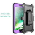 thumbnail image 3 of For iPhone SE 2022 2020 iPhone 8 iPhone 7 Phone Case SOATUTO Heavy Duty Protective Case with Kickstand, Build-in Screen Protector and Belt Swivel Clip For Apple iPhone 8 / iPhone 7 4.7 inch (Purple), 3 of 5