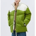 thumbnail image 7 of DUMUIELD Mens Down Jackets Fashion Color Block Ski Coat Winter Warm Jacket Thicken Waterproof Stand Collar Puffy Coat Army Green,XXXXL, 7 of 7