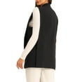 thumbnail image 3 of INSPIRE CHIC Chaleco Blazer Casual para Mujeres sin Mangas con Frente Abierto y Cuello de Solapa Vests Negro L, 3 of 6
