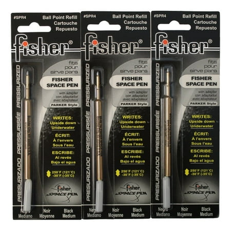 Fisher Space Pen (SPR4) Refills for Bullet Fisher Space Pen, Black, 3 (Best Luxury Pens In The World)