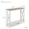thumbnail image 3 of Alpha Joy Console Table with Storage Shelf Sofa Table for Entryway, Hallway, Living Room - Ivory, 3 of 5