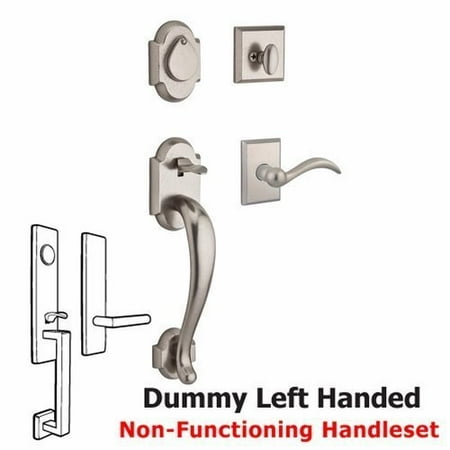 Left Handed Arch Top Baldwin Reserve FDADIXARCLRAR492 Full Dummy Adirondack Handleset Left Hand Arch Lever and Rustic Arch Rose White Bronze Finish ()
