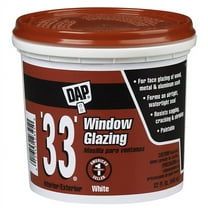 6-Pack of 1 qt Dap 12122 White #33 Glazing Glazing Compound