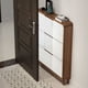 thumbnail image 2 of KMSC-Zapatero de madera de gran capacidad, armario ultrafino de punta estrecha, estilo cubo, sencillo y moderno, mueble para el hogar, 2 of 4