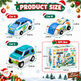 thumbnail image 4 of Lomyolo 3-in-1 Collision Transforming MARS DEER Toys Magnetic Cars Convertible Robot Toys for Kids Dino Car Toddler Fun Christmas Birthday Gift for Age 3-12 Years Boys (BLUE), 4 of 7