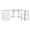Sand, white, variant on Techni Mobili L-Shape Home Office Desk with Storage, Gold/White