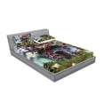 thumbnail image 2 of Ambesonne Forest Fitted Sheet & Pillow Sham Set, Abstract Goth Tree and Cave, Full, Multicolor, 2 of 2
