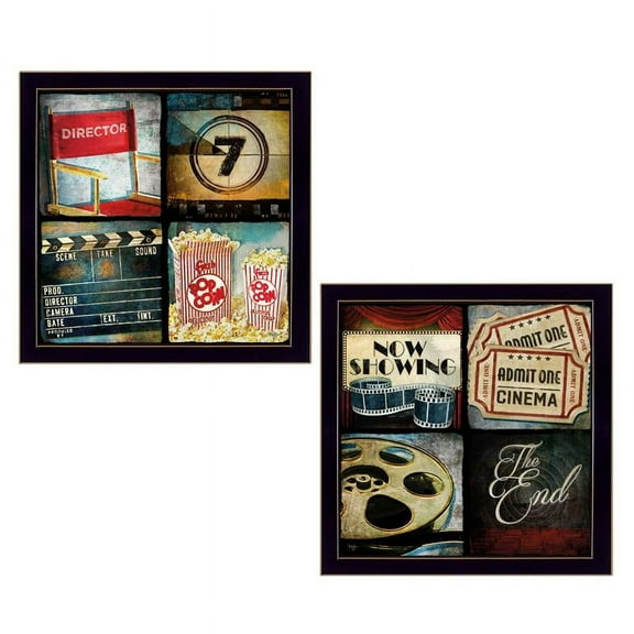 "At The Movies" Collection By Mollie B., Printed Wall Art, Black Frame