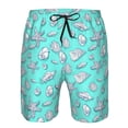 thumbnail image 3 of Cauagu Seashell And Starfish Print Men's Swim Trunks,Hawaiian Bathing Suit Swimsuits Beach Shorts with Pockets for Men Quick Dry Swimming Board Shorts-Small, 3 of 6