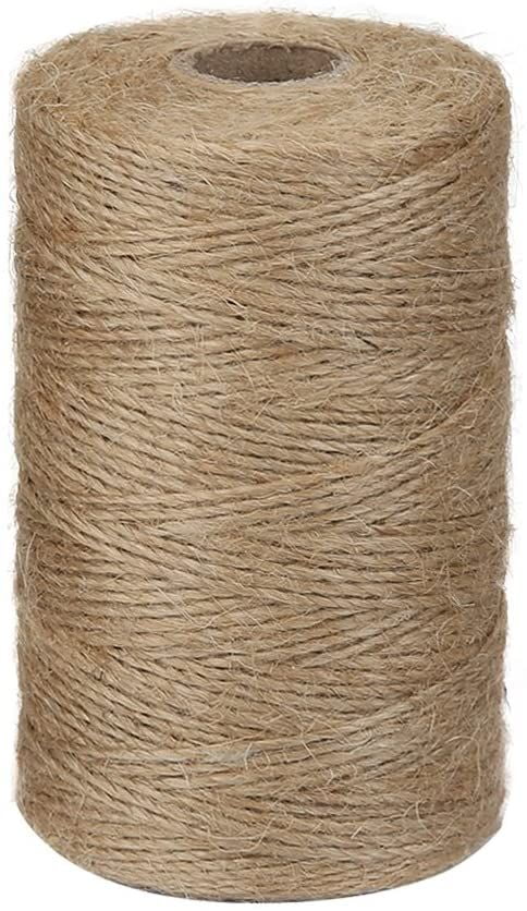 3 Rolls Elcoho 984 Feet Christmas Natural Jute Twine String Thread Natural Jute Rope Baker Twine for DIY Arts Crafts Gift Wrapping
