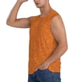 thumbnail image 3 of Kdxio Orange Glitter for Men's Muscle T-shirt,Sleeveless for Workout Running Athletic Gym Lounge Casual, 3 of 7