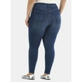 thumbnail image 3 of Terra & Sky Women's Plus Size Skinny High Rise Jeans, Sizes 16W-26W, 3 of 5