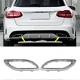 thumbnail image 2 of 1 Pair Rear Exhaust Pipe Trim Bezel Fit for Mercedes W177 a W238 E W205 C 2058852221,2058852321, 2 of 5