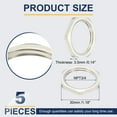 thumbnail image 2 of Uxcell Cast Pipe Fitting Hex Locknut, Nickel Plated Copper Female Thread Lock Nut for Plumbing NPT3/4, 2 of 7