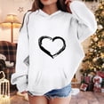 thumbnail image 2 of Byoo Hoodie Sweatshirts for Tween Girl Oversise Heart Graphic Long Sleeve Hoody Top Cute Sweatshirt for Kids,12-13T, 2 of 4