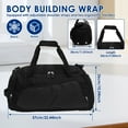 thumbnail image 2 of Gym Bag Waterproof Polyester Workout Bag with Shoe and Wet Compartment Large Capacity Gym Backpack for Fitness Traveling Sport, 2 of 10