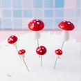 thumbnail image 6 of 60 Pcs Mushroom Cake Toppers Hat DIY Pick Insert Birthday Decoration Fairy Cupcake Picks Dessert Baby, 6 of 6