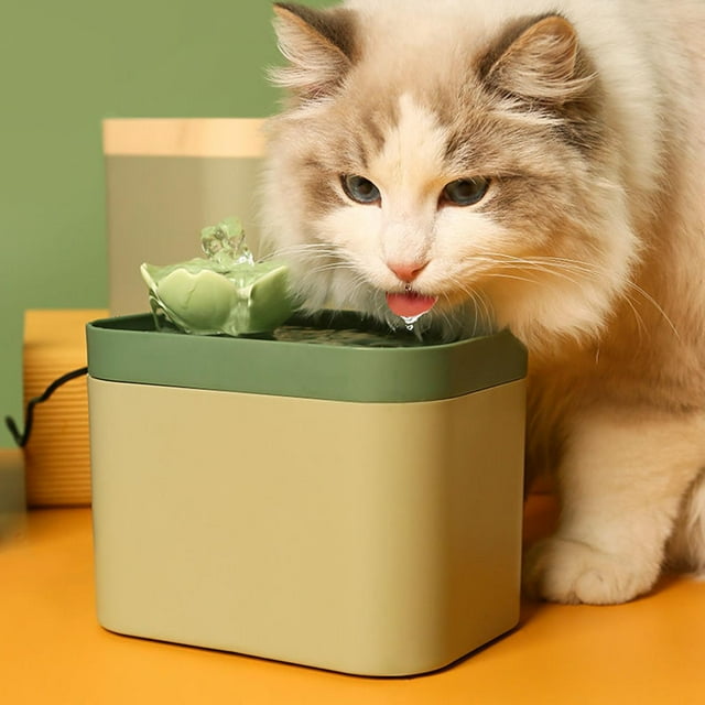 Fuente de Agua Automática Yinane Bebedero para Gatos 1.5L Verde