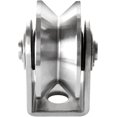 thumbnail image 4 of 2 pulgadas de acero inoxidable V Groove Pulley Wheel, 2PCS Heavy Duty Caster Wheel Track Sliding Gate Roller, 500lbs de carga para la puerta deslizante de oscilación, 4 of 5
