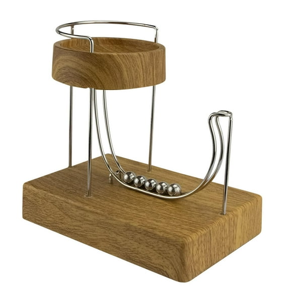 FashionCha Perpetual Motion Device Practical Kids Adults Gifts Ornament Sculpture Balancing wood color