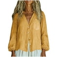 thumbnail image 2 of Women's Long Sleeve V-Neck Button Up Cardigan with Pocket for Spring Summer Fashion, 2 of 9