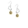 thumbnail image 2 of Delight Jewelry Goldtone Capital Letter - G - Pebble Disc - Open Heart French Earrings, 2 of 4