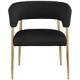 thumbnail image 3 of Meridian Furniture Creston Black Durable Linen Textured Fabric Dining Chair, 3 of 7