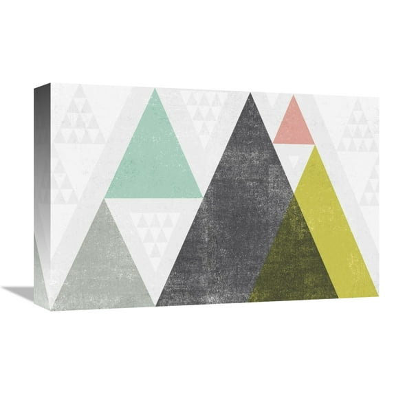 Global Gallery's 'Mod Triangles I' By Michael Mullan Stretched Canvas Wall Art