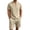 Khaki, variant on Mens Linen 2 Piece Set Short Sleeve Retro Medieval Viking Lace Up Henley Pirate Shirt and Shorts Summer Distressed Vacation Outfits Khaki