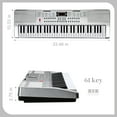 thumbnail image 2 of Glarry 61 Keys Keyboard Piano with Stand, Bench, Built In Speakers for Beginners, Sliver, 2 of 10