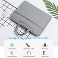 thumbnail image 2 of Laptop Sleeve Case 15.6 inches Shoulder Messenger Bag 360° Protective Computer Carrying Bag with Multilayer Waterproof -scratch Compatible with Lenovo Microsoft Acer Asus Laptops, 2 of 7